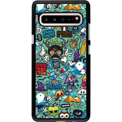 Coque Samsung Galaxy S10 5G - Mixed Cartoons Turquoise