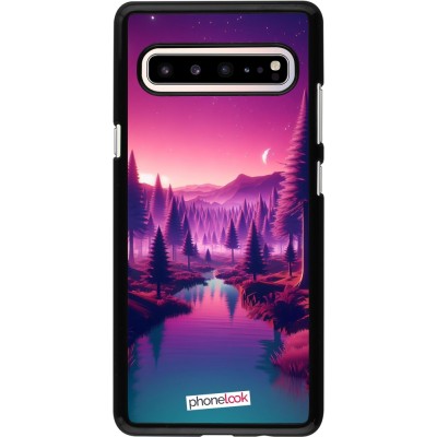 Coque Samsung Galaxy S10 5G - Paysage Violet-Rose