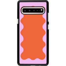 Coque Samsung Galaxy S10 5G - Wavy Rectangle Orange Pink