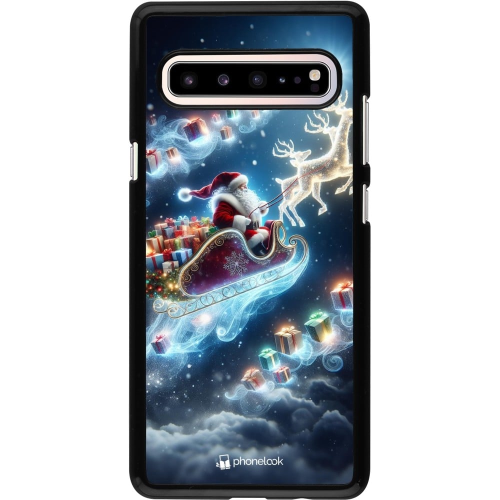 Coque Samsung Galaxy S10 5G - Noël 2023 Père Noël enchanté