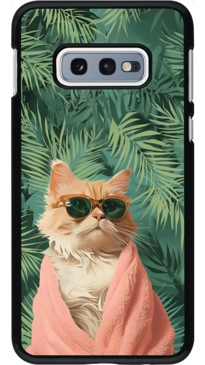 Coque Samsung Galaxy S10e - Cat Summer Palms