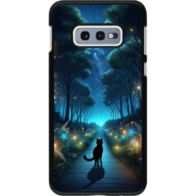 Coque Samsung Galaxy S10e - Chat noir promenade