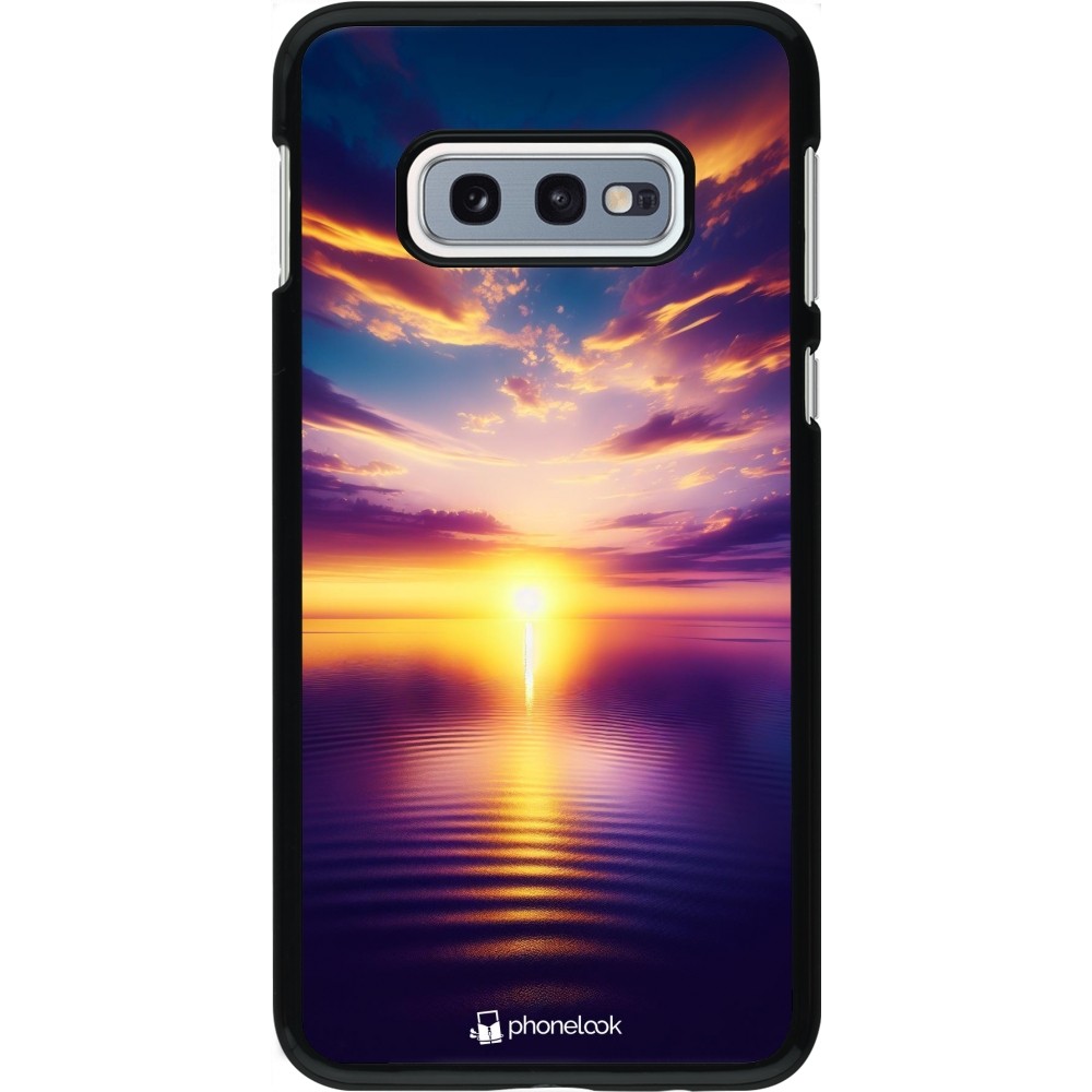 Coque Samsung Galaxy S10e - Coucher soleil jaune violet