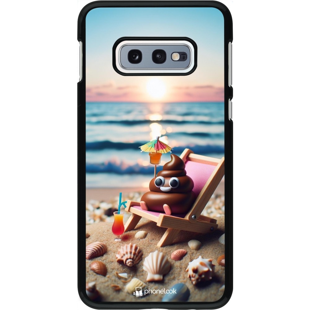 Coque Samsung Galaxy S10e - Emoji caca sur chaise longue