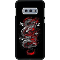 Coque Samsung Galaxy S10e - Japanese style Dragon Tattoo Red Black