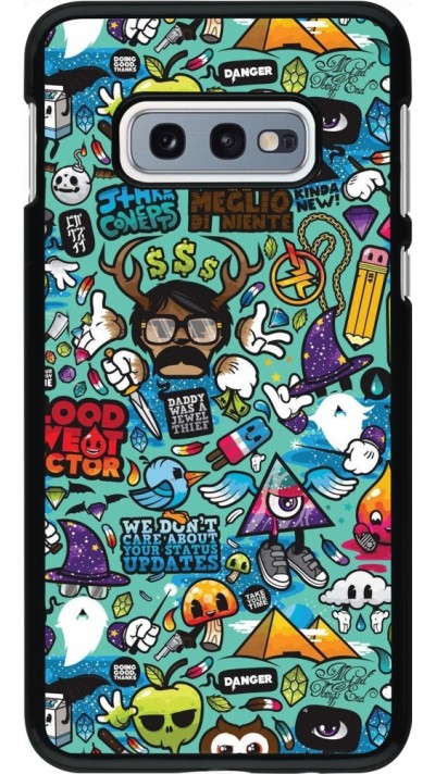 Coque Samsung Galaxy S10e - Mixed Cartoons Turquoise