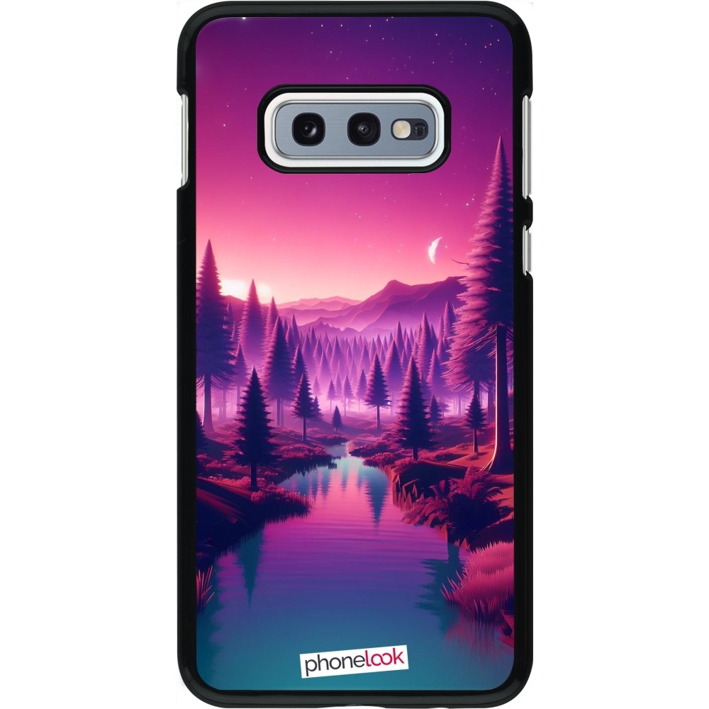 Coque Samsung Galaxy S10e - Paysage Violet-Rose