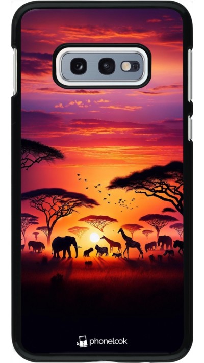 Samsung Galaxy S10e Case Hülle - Safari Sonnenuntergang Wildtiere