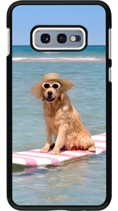 Samsung Galaxy S10e Case Hülle - Summer Dog on Paddle