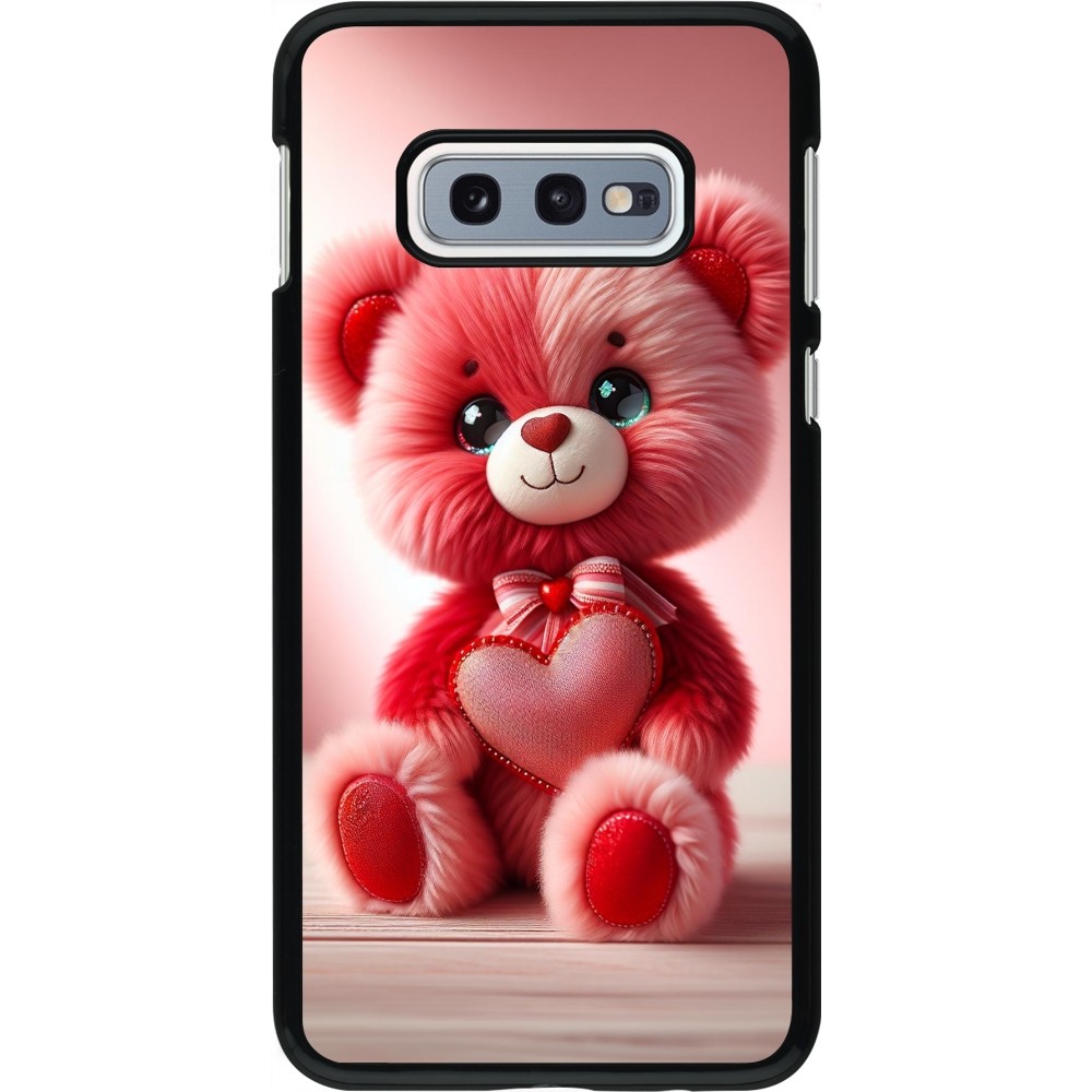 Samsung Galaxy S10e Case Hülle - Valentin 2024 Rosaroter Teddybär