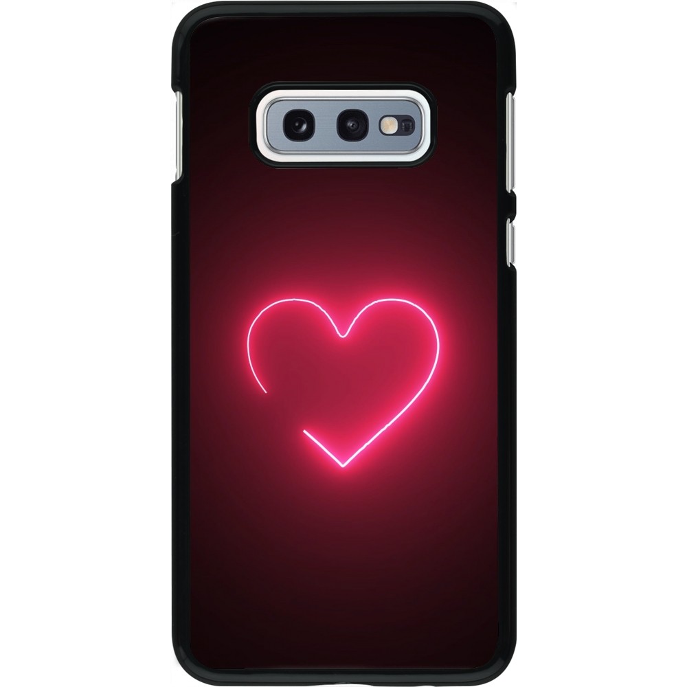 Coque Samsung Galaxy S10e - Valentine 2023 single neon heart