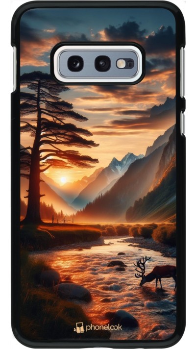 Coque Samsung Galaxy S10e - Valley Sunset Deer Tree