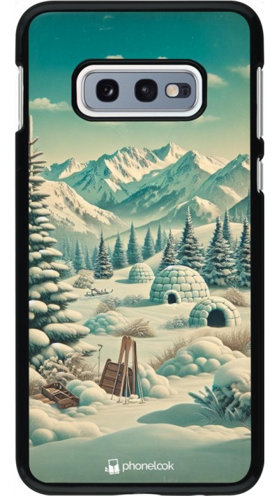 Coque Samsung Galaxy S10e - Vintage Snowy Mountain Igloo