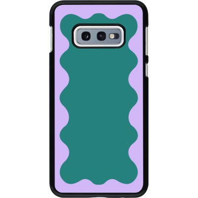 Coque Samsung Galaxy S10e - Wavy Rectangle Green Purple