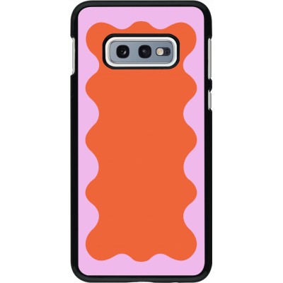 Coque Samsung Galaxy S10e - Wavy Rectangle Orange Pink