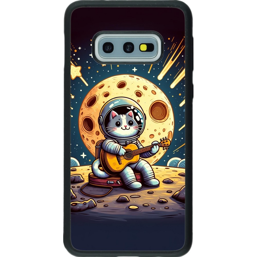 Coque Samsung Galaxy S10e - Silicone rigide noir AstroCat RockLune