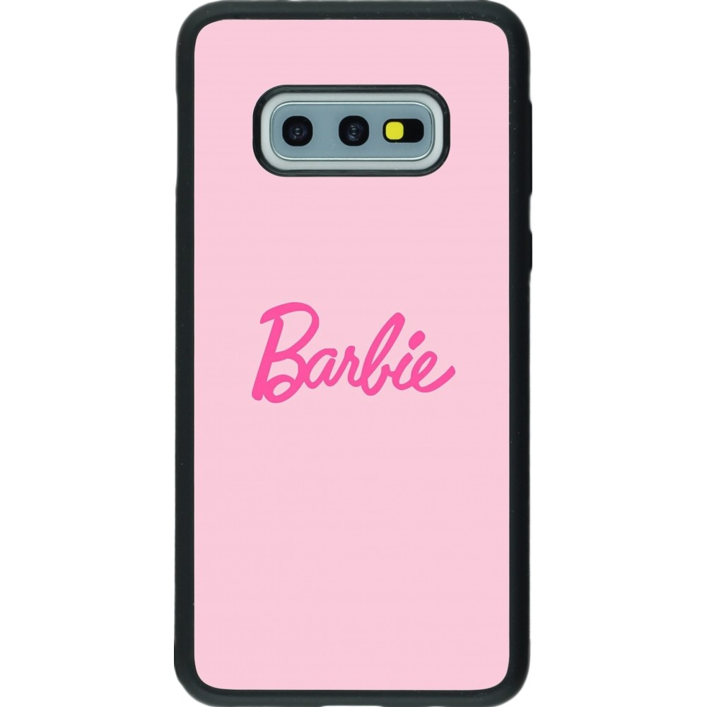 Coque Samsung Galaxy S10e - Silicone rigide noir Barbie Text