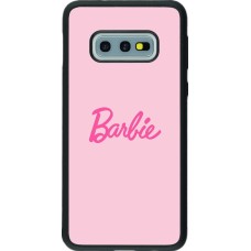 Coque Samsung Galaxy S10e - Silicone rigide noir Barbie Text