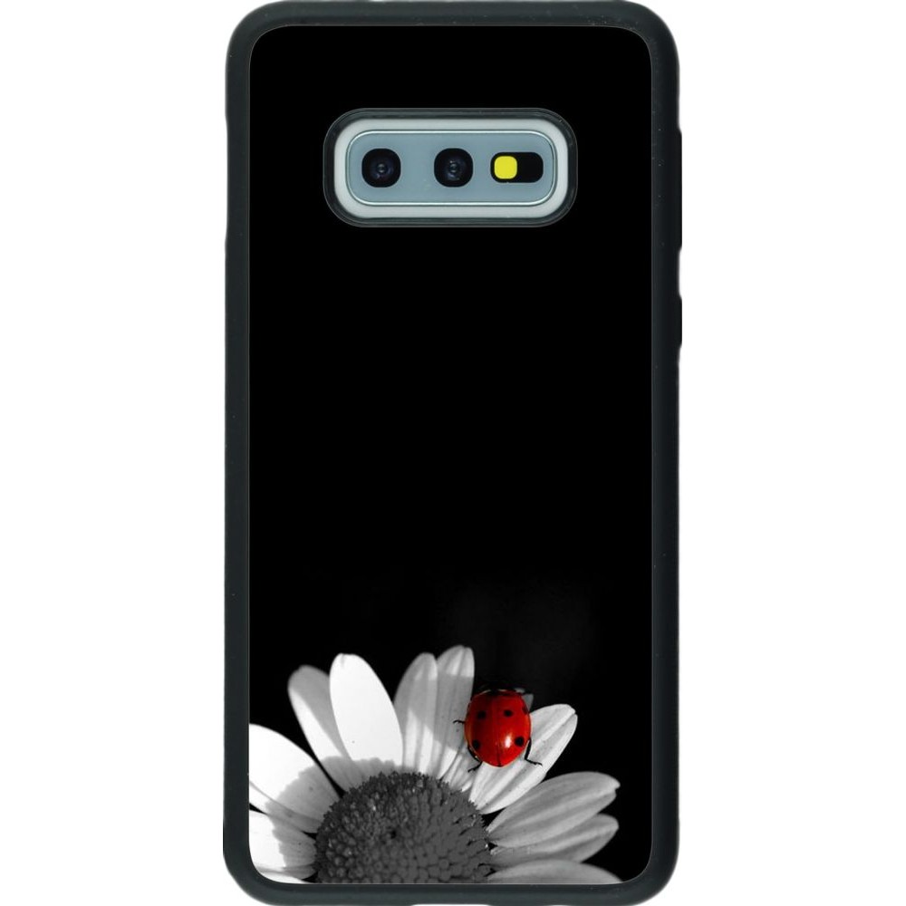 Coque Samsung Galaxy S10e - Silicone rigide noir Black and white Cox