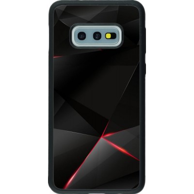 Coque Samsung Galaxy S10e - Silicone rigide noir Black Red Lines