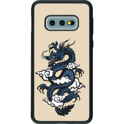 Coque Samsung Galaxy S10e - Silicone rigide noir Blue Dragon Tattoo