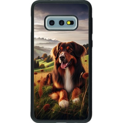 Coque Samsung Galaxy S10e - Silicone rigide noir Chien Campagne Suisse