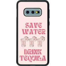 Coque Samsung Galaxy S10e - Silicone rigide noir Cocktail Save Water Drink Tequila