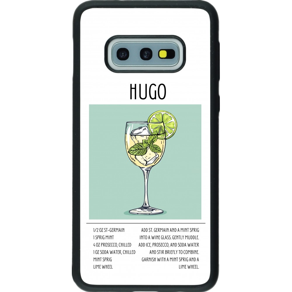 Coque Samsung Galaxy S10e - Silicone rigide noir Cocktail recette Hugo