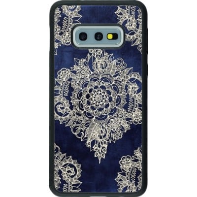 Coque Samsung Galaxy S10e - Silicone rigide noir Cream Flower Moroccan