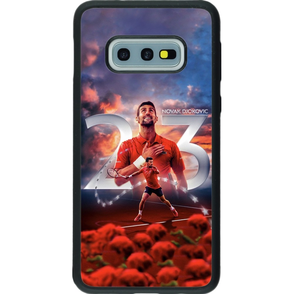 Coque Samsung Galaxy S10e - Silicone rigide noir Djokovic 23 Grand Slam