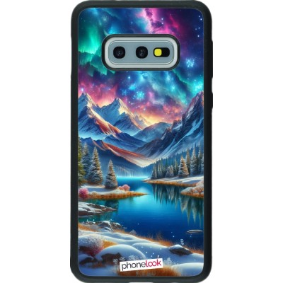 Coque Samsung Galaxy S10e - Silicone rigide noir Fantasy Mountain Lake Sky Stars