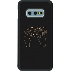 Coque Samsung Galaxy S10e - Silicone rigide noir Grey magic hands