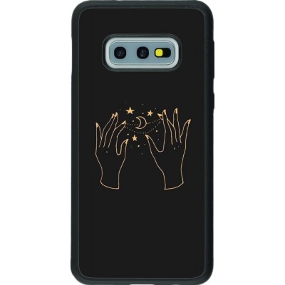 Coque Samsung Galaxy S10e - Silicone rigide noir Grey magic hands