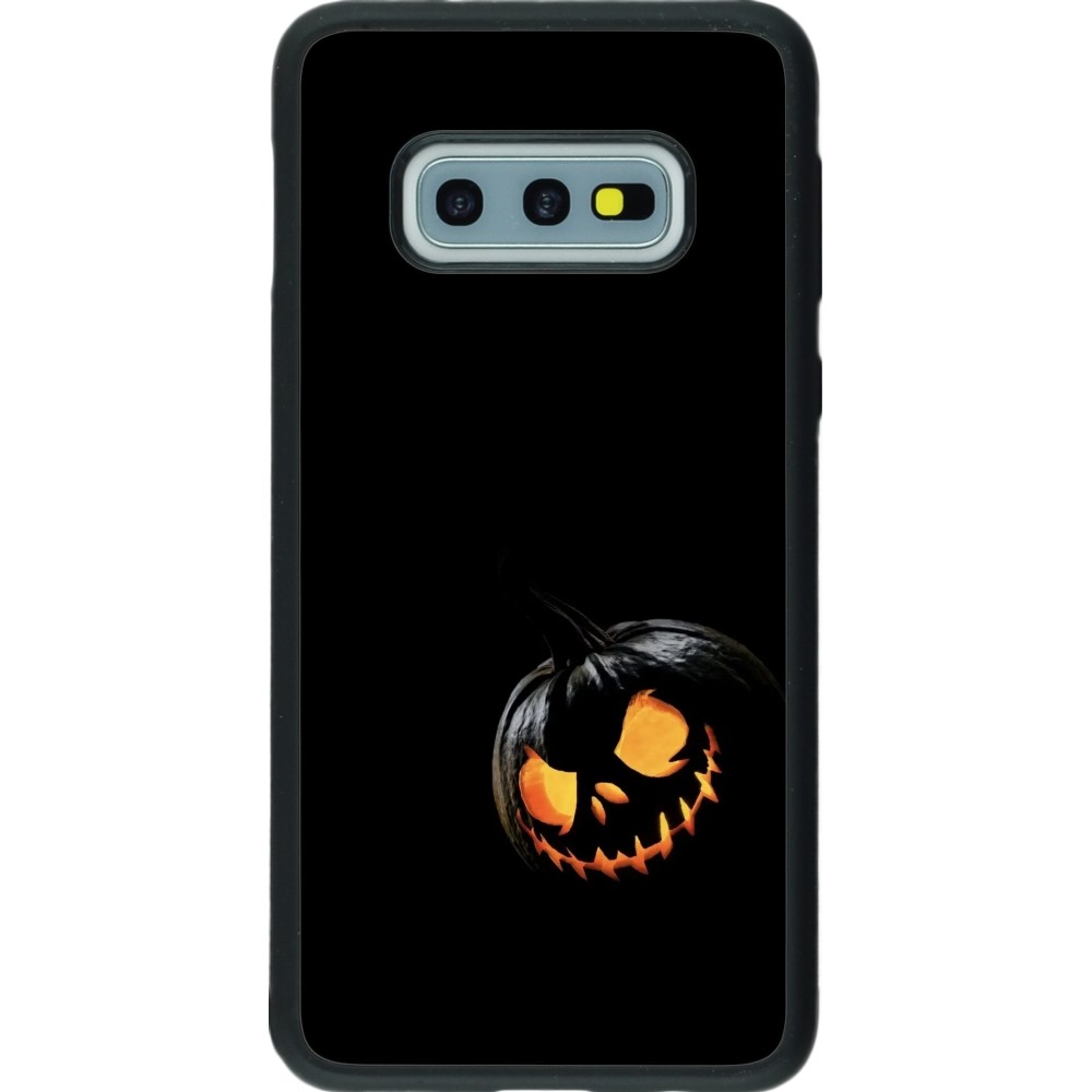 Coque Samsung Galaxy S10e - Silicone rigide noir Halloween 2023 discreet pumpkin