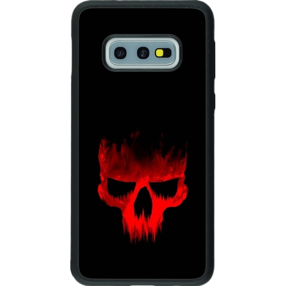 Coque Samsung Galaxy S10e - Silicone rigide noir Halloween 2023 scary skull