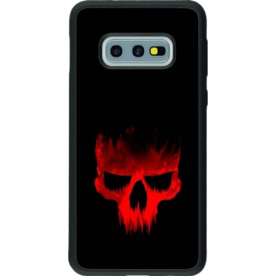 Coque Samsung Galaxy S10e - Silicone rigide noir Halloween 2023 scary skull