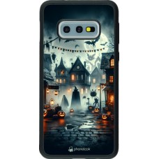 Coque Samsung Galaxy S10e - Silicone rigide noir Halloween Spookville