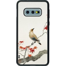 Coque Samsung Galaxy S10e - Silicone rigide noir Japanese Bird