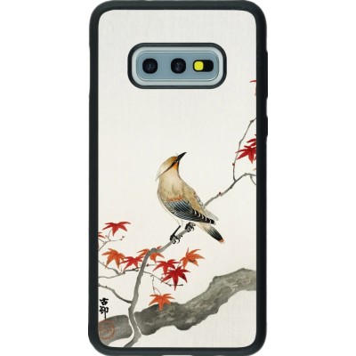 Coque Samsung Galaxy S10e - Silicone rigide noir Japanese Bird