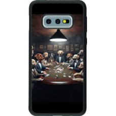 Coque Samsung Galaxy S10e - Silicone rigide noir Les pokerdogs