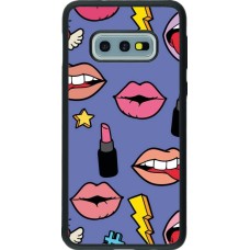 Coque Samsung Galaxy S10e - Silicone rigide noir Lips and lipgloss