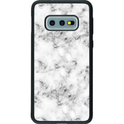 Coque Samsung Galaxy S10e - Silicone rigide noir Marble 01