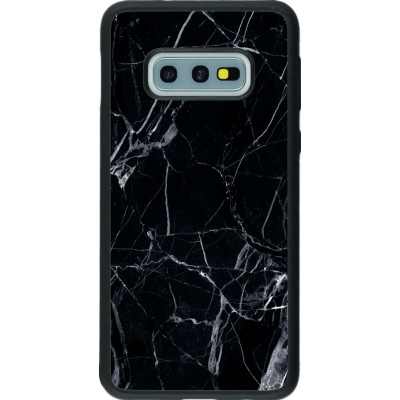 Coque Samsung Galaxy S10e - Silicone rigide noir Marble Black 01