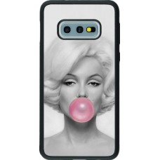 Coque Samsung Galaxy S10e - Silicone rigide noir Marilyn Bubble