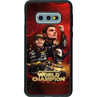 Coque Samsung Galaxy S10e - Silicone rigide noir Max Verstappen Champion 2023