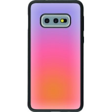 Coque Samsung Galaxy S10e - Silicone rigide noir Orange Pink Blue Gradient