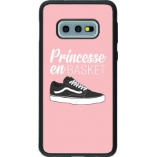 Coque Samsung Galaxy S10e - Silicone rigide noir princesse en basket