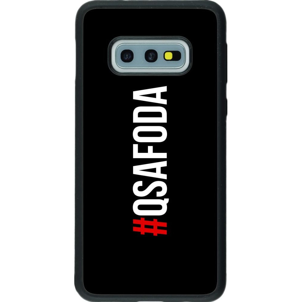 Coque Samsung Galaxy S10e - Silicone rigide noir Qsafoda 1