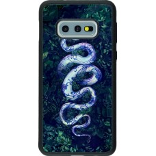 Coque Samsung Galaxy S10e - Silicone rigide noir Serpent Blue Anaconda