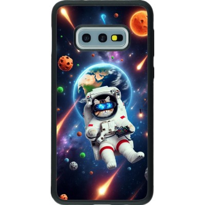 Coque Samsung Galaxy S10e - Silicone rigide noir VR SpaceCat Odyssey